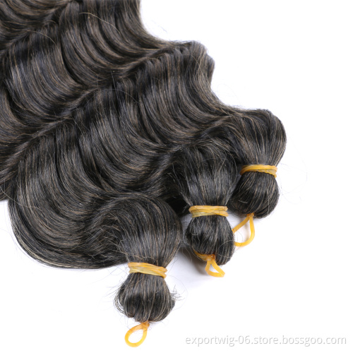 Deep Wave Twist Crochet Hair Extensions Ombre Color Synthetic Fiber 20inch Black Blonde Curly Deep Twist Braiding Hair Bulk